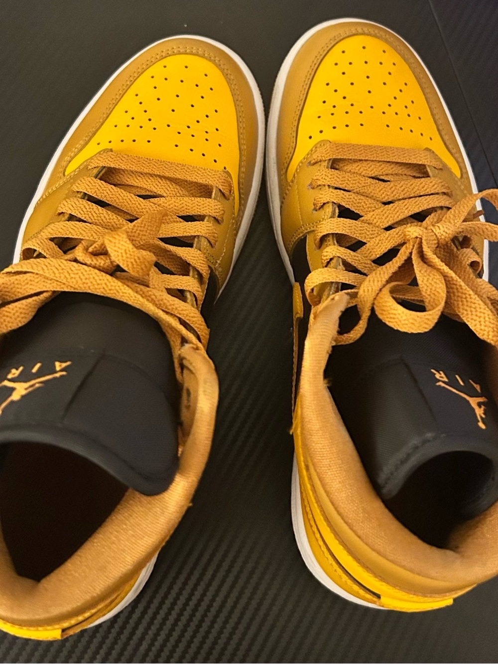 Nike Sneakers - Yellow and Black High-Top